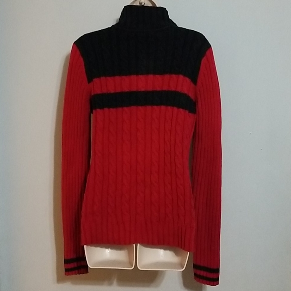 Tommy Hilfiger jeans women's red & black sweater - Picture 11 of 17